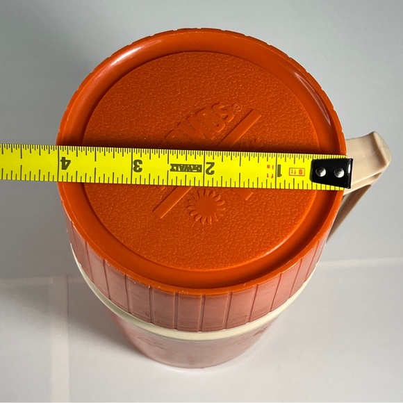 Thermos Brand ORANGE vaccuum bottle Retro Vintage Hipster Boho Camping Hiking - Picture 15 of 15